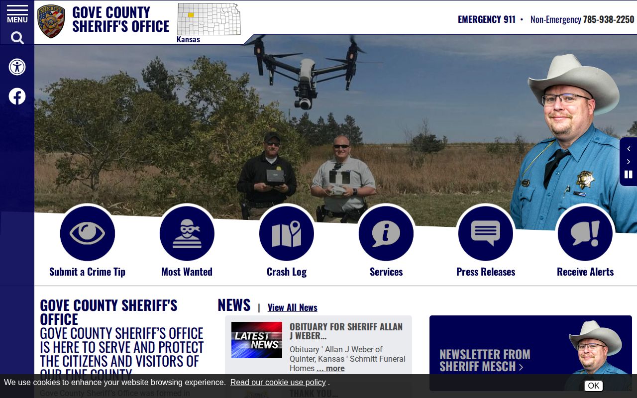 Gove County Sheriff official Gove City arrest-record route